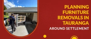 Lift & Shift Movers team member moving furniture into a Tauranga home